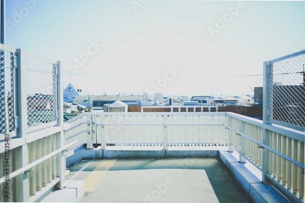 Obraz 歩道橋からの空の様子