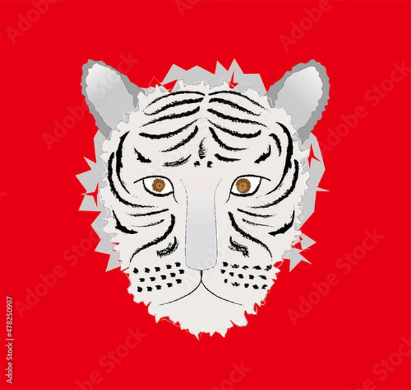 Obraz 虎のイラスト