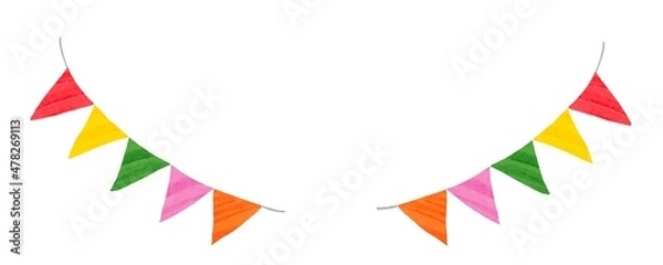 Obraz 手描きのガーランド素材