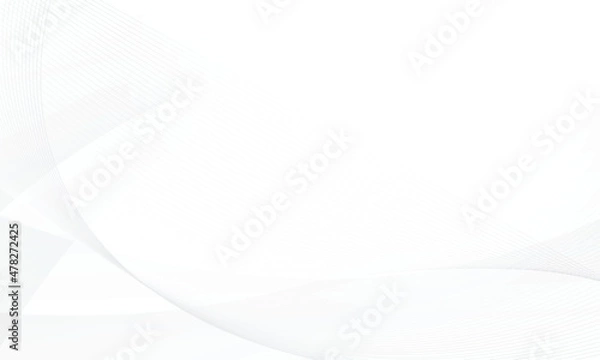 Fototapeta Abstract white and gray color background with geometric round shape and modern stripes. Vector illustration.