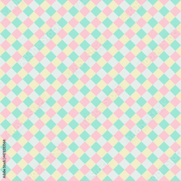Obraz Pastel colors seamless patterns squares geometric 