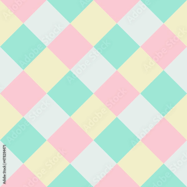 Obraz Pastel colors seamless patterns squares geometric 