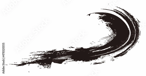 Fototapeta 墨・ブラシ・筆・水彩・墨汁_2