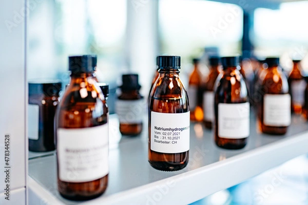 Obraz Flaschen mit Chemikalien