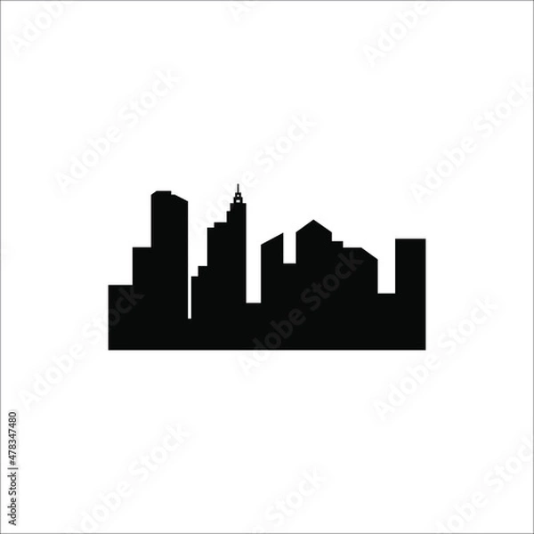 Obraz silhouette building logo