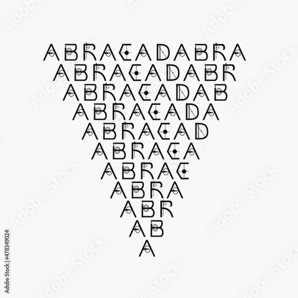 Fototapeta vector isolated modern  occultism magic sign abracadabra 
