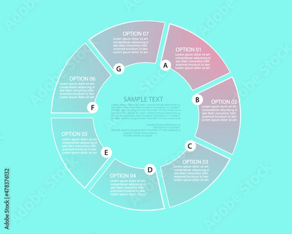Fototapeta Abstract infographic template for business design	