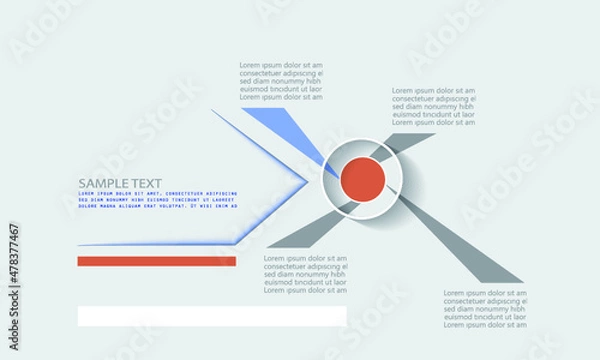Obraz Flat business infographic template, vector illustration
