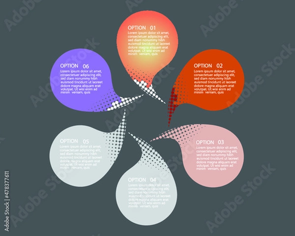 Fototapeta Flat business infographic template, vector illustration