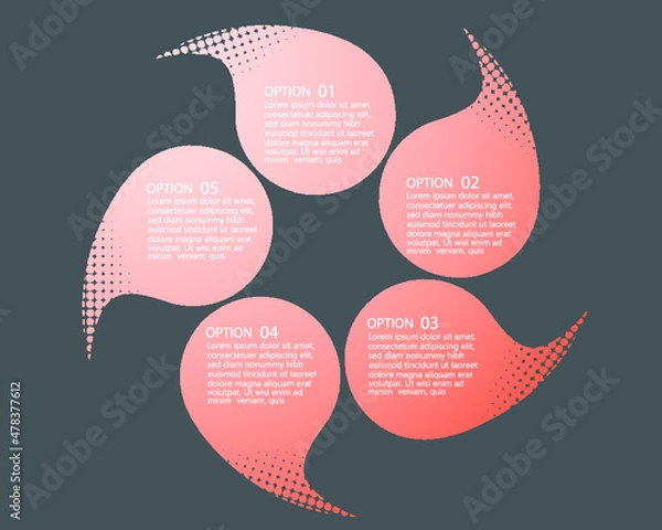 Obraz Flat business infographic template, vector illustration