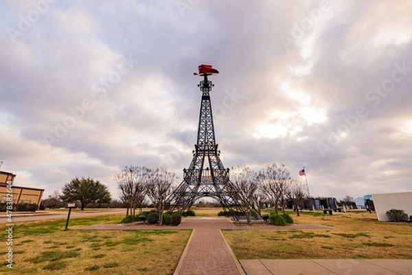 Fototapeta Daytime view of the famous Paris Texas Eiffel Tower