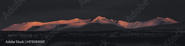 Obraz sunset in the mountains