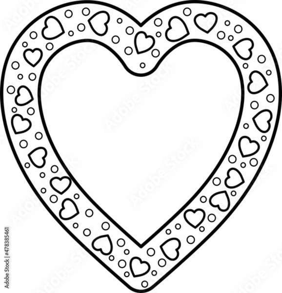 Obraz Vector image. Romantic heart with small hearts.