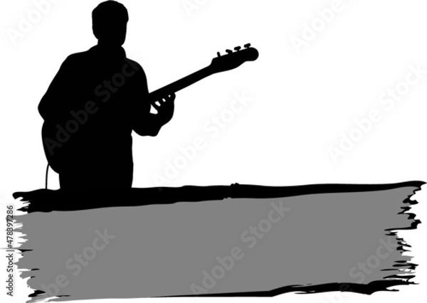 Obraz guitarist banner