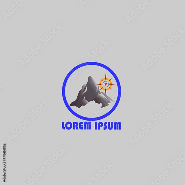 Obraz mountain logo design vector illustration