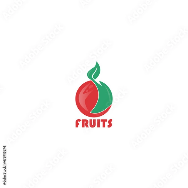 Obraz Cherry vector logo design template