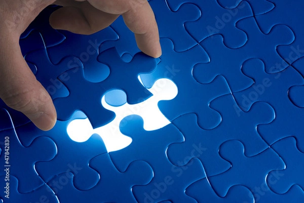 Obraz missing jigsaw puzzle piece, completing the final puzzle piece