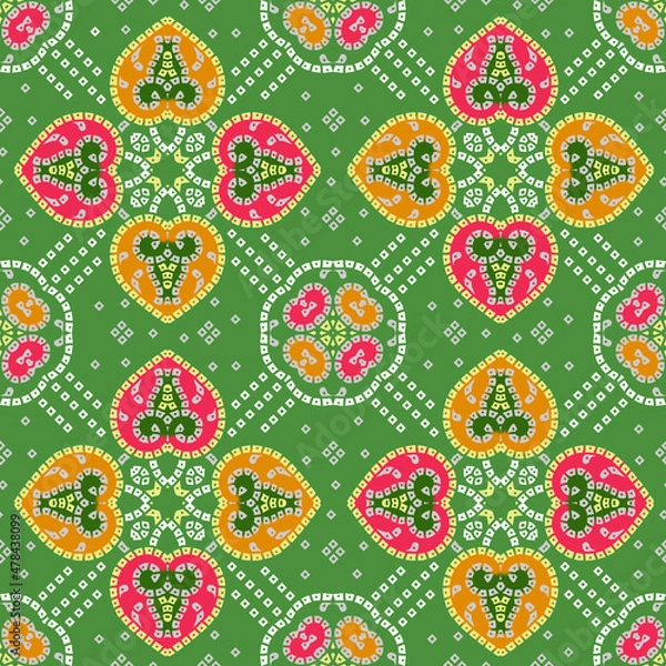 Obraz traditional seamless BANDHANI patola pattern