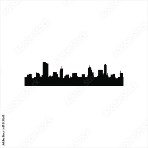 Obraz silhouette building logo