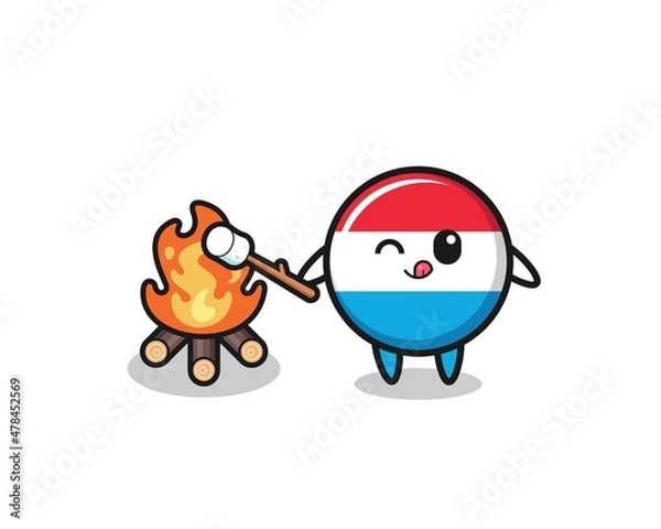 Fototapeta luxembourg character is burning marshmallow