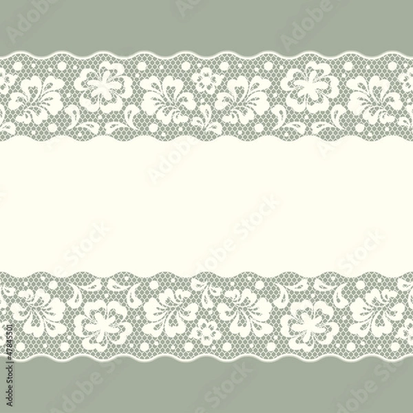 Obraz Seamless lace pattern, flower vintage vector background.