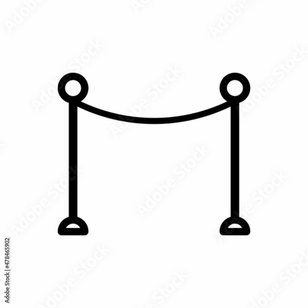 Obraz rope barrier icon vector