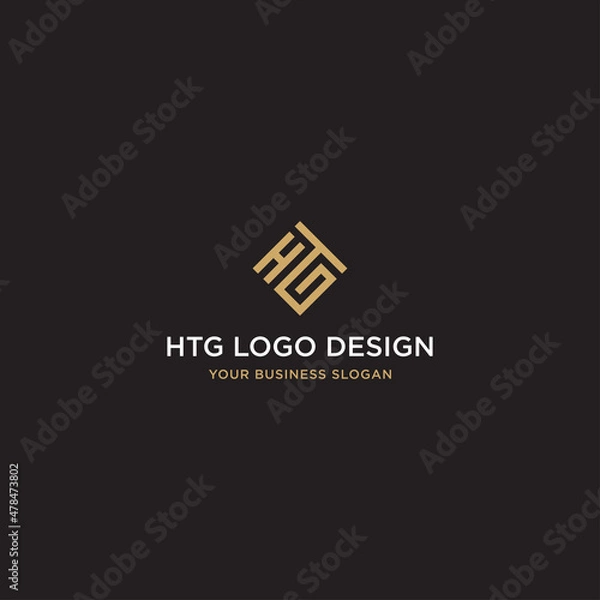 Obraz HTG INITIAL LOGO DESIGN VECTOR