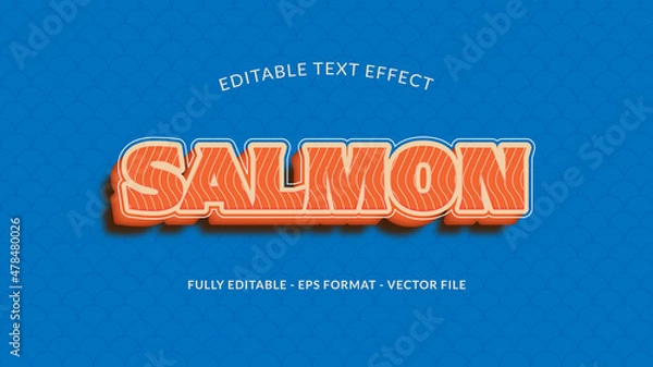 Obraz Salmon Fillet Text Effect