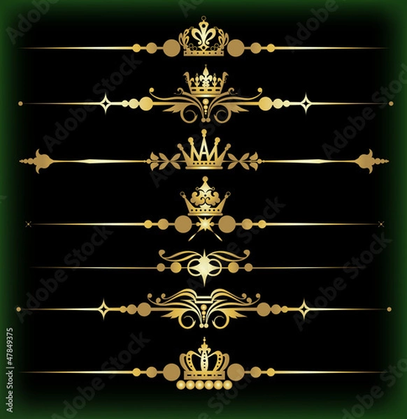 Fototapeta Vector set. Vintage Elements for your design.