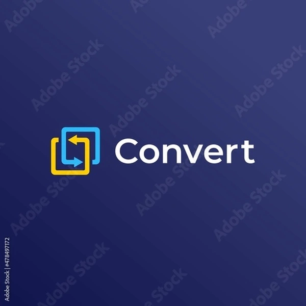 Fototapeta Converter logo with the arrow icon