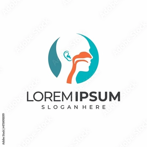 Fototapeta ENT & allergy  logo design template