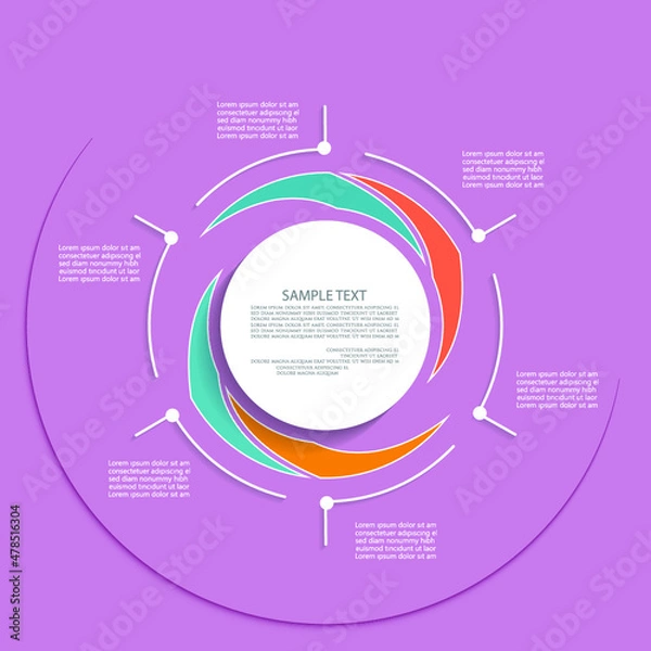 Obraz Minimal style infographic template.eps