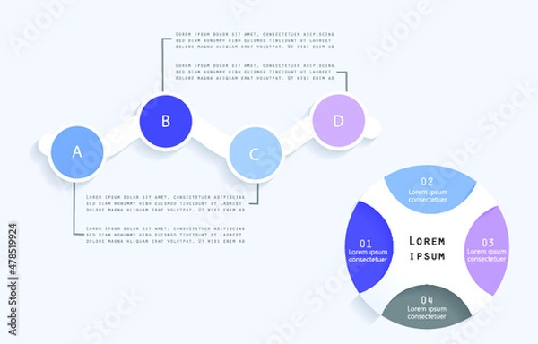 Fototapeta Infographic elements for annual reports