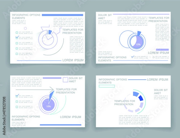 Fototapeta Cards for business data visualization