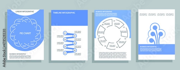 Fototapeta Cards for business data visualization