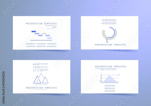 Obraz Cards for business data visualization