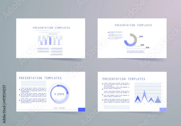 Fototapeta Cards for business data visualization