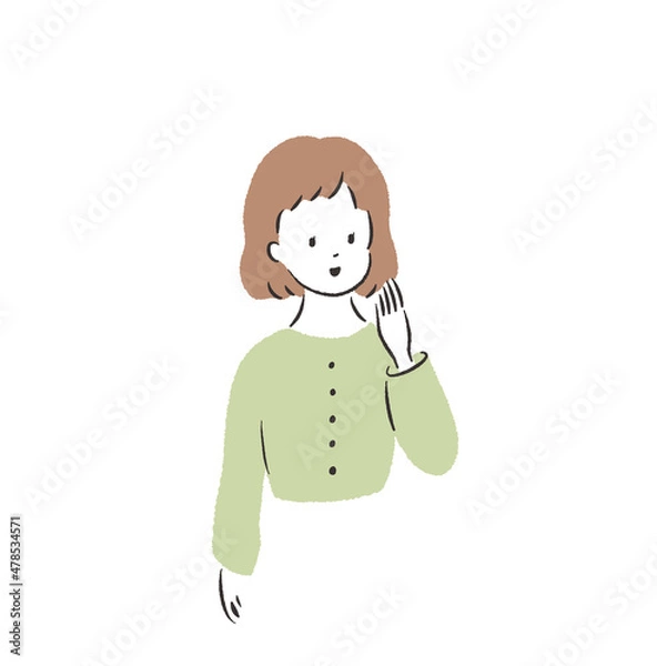 Obraz 女性　驚き