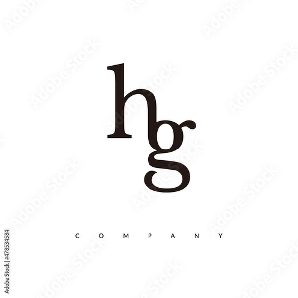 Fototapeta Initial HG Logo Design Vector
