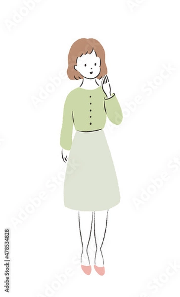 Obraz 女性　驚き