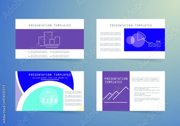 Fototapeta Cards for business data visualization