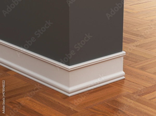Obraz skirting board. 3d illustration.