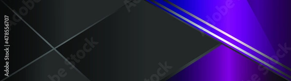 Fototapeta Geometric background. Purple, black and gray colors. Decorative web banner or layout. EPS vector illustration