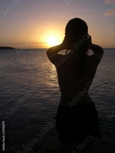Obraz siluette al tramonto