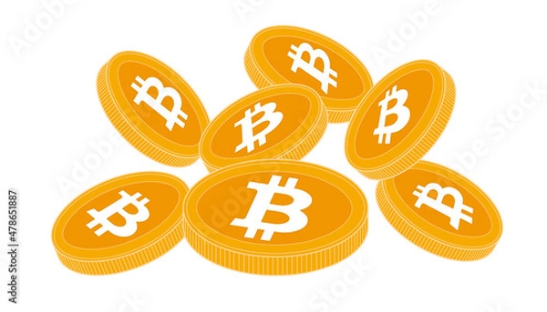 Obraz たくさんのビットコイン