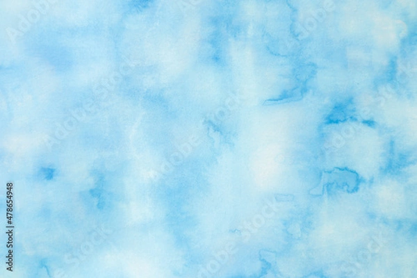 Obraz 青色水彩絵の具の背景テクスチャ