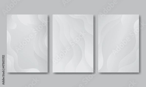 Fototapeta Set Design Cover Template with Colorful liquid effect. Modern background design. gradient color. Dynamic Waves. Fluid shapes composition. Fit for website, banners, wallpapers, brochure, posters