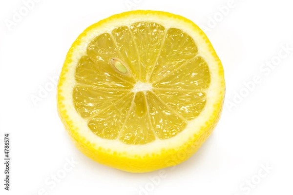 Obraz Fresh Sliced Lemon isoaled on white background