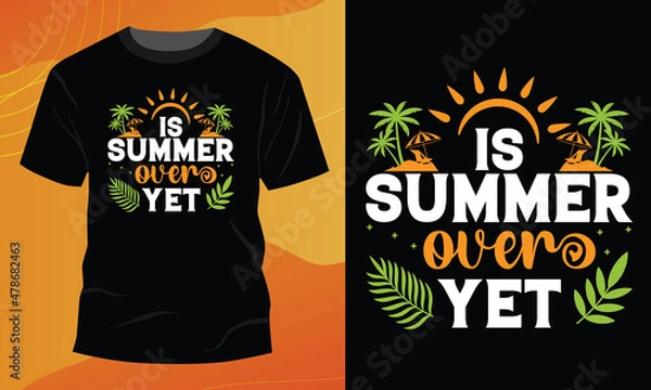Obraz Summer Typography T-Shirts Design Bundle, Family Vacation summer T-shirt Design Graphic,  Summer Sun Watermelon, Shady Beach Summer T-shirt Design Vector, Sunset Beach T-shirt Design Illustration.