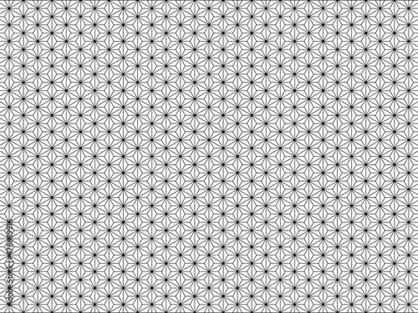 Obraz 麻の葉文様　シームレスな和柄の背景のベクターイラスト